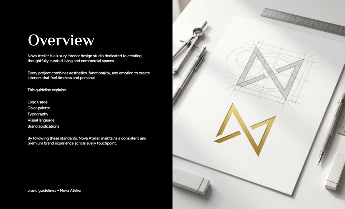 Nova Atelier Brand Identity Guidelines — page 2 of 38
